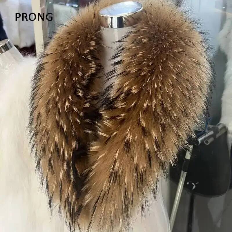 Jacket Mens Fashion - Natural Raccoon Fur Collar Real Fur