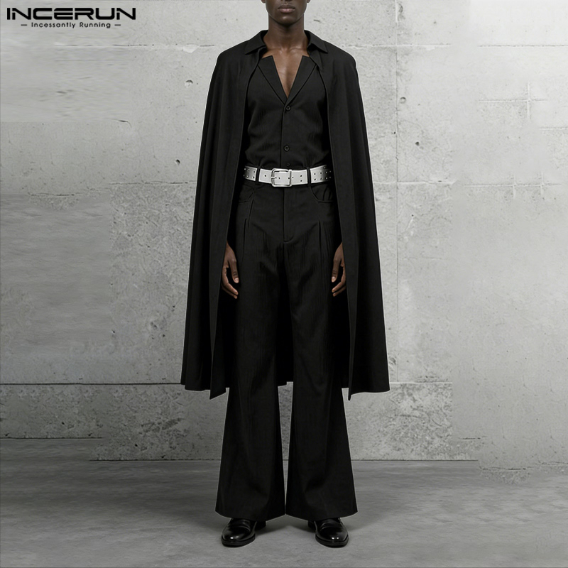 Men'S Fashion Color - INCERUN Men Sets Solid Color Lapel
