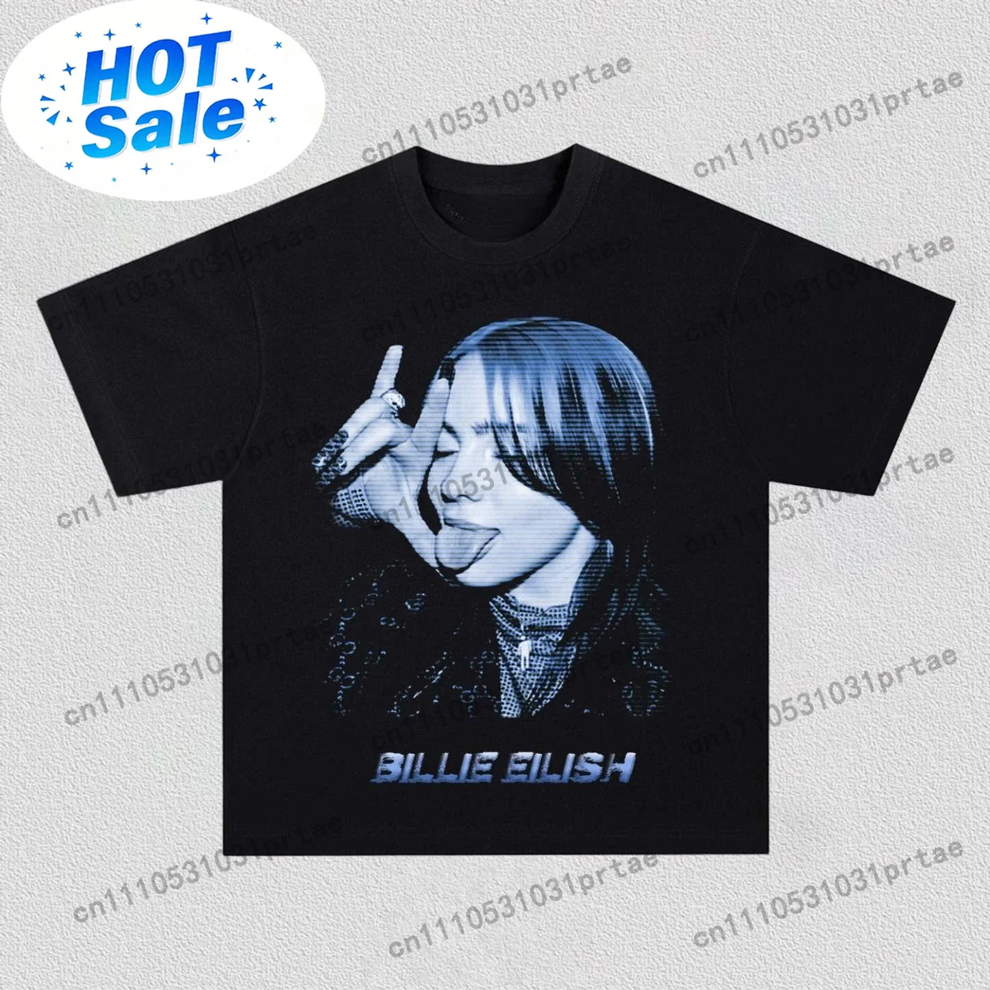 Poster Men Fashion - Billie Eilish Poster Graphic Print T-shirt