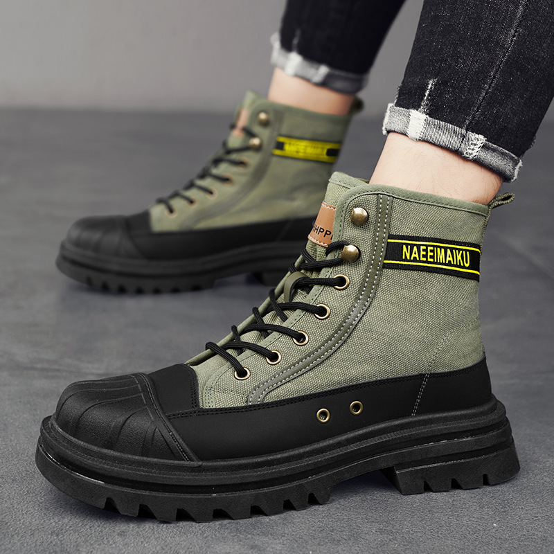 Men'S Fashion For 30 Year Olds - Mens Canvas Boots Fashion High Top