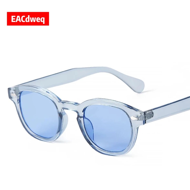 Fashion Transparent Blue Round - Men'S Fashion Round Glasses 评论和价格