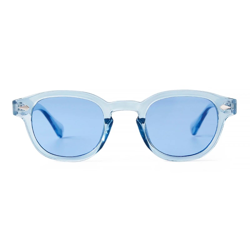 Fashion Transparent Blue Round - Men'S Fashion Round Glasses 评论和价格