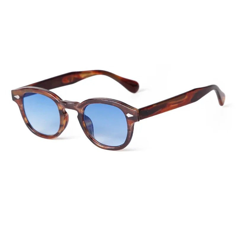 Fashion Transparent Blue Round - Men'S Fashion Round Glasses 评论和价格