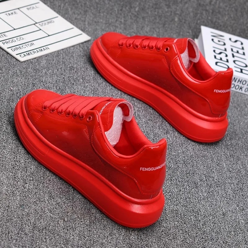 2025 Lacquered White Casual Sh - Casual Sneakers Men 评论和价格