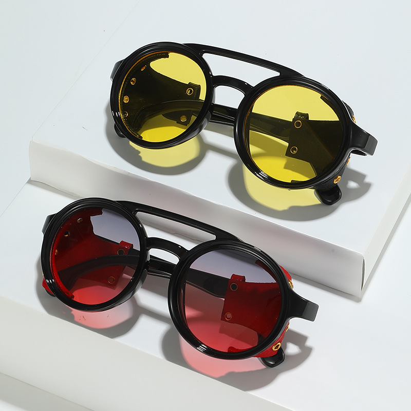 Retro Anti-UV Sunglasses Men W - Men'S Fashion Round Glasses 评论和价格