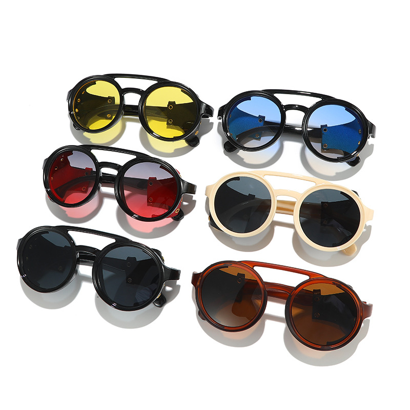 Retro Anti-UV Sunglasses Men W - Men'S Fashion Round Glasses 评论和价格