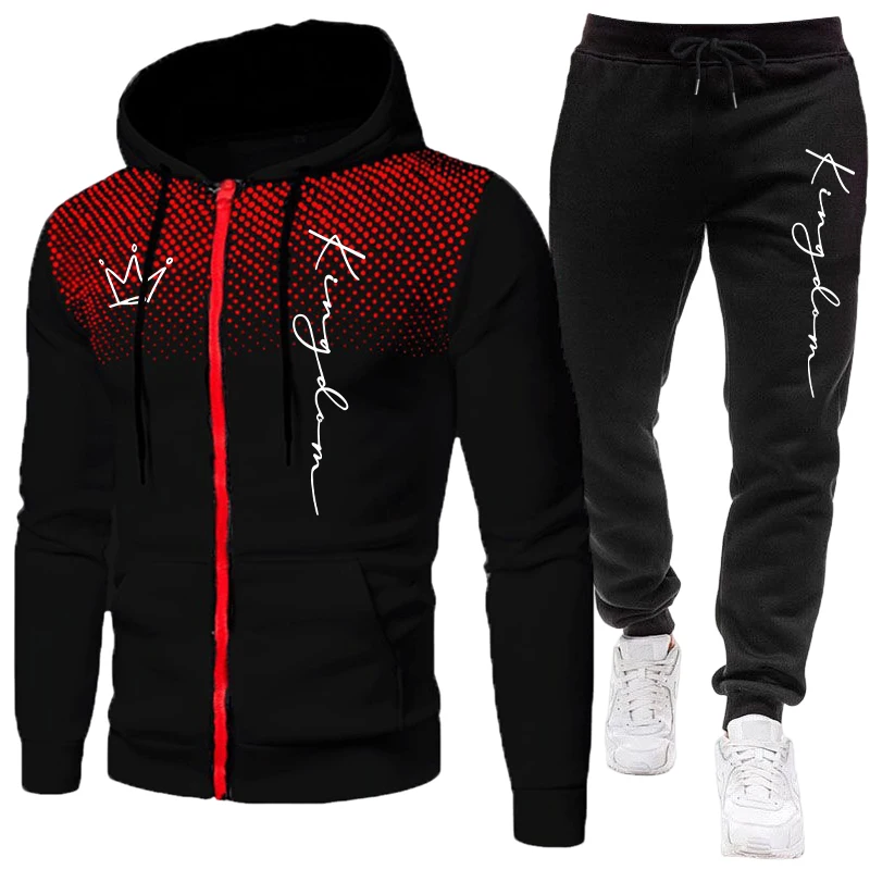 King Letter Printed Men's Set  - Jogger Sweatpants Men 评论和价格