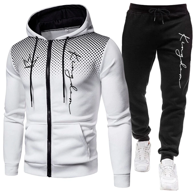 King Letter Printed Men's Set  - Jogger Sweatpants Men 评论和价格