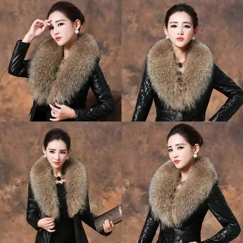 Natural Raccoon Fur Collar Rea - Jacket Mens Fashion 评论和价格