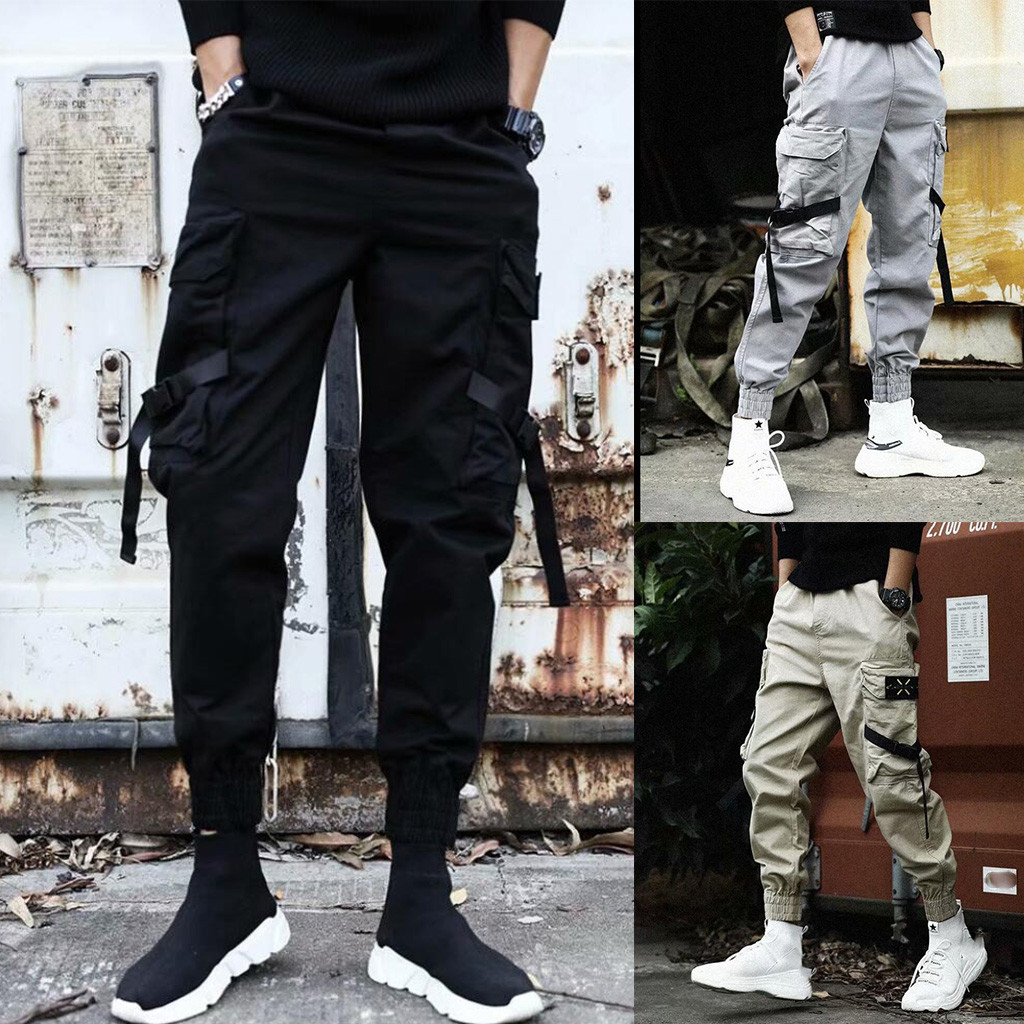 Loose Fit Cargo Pants Men Stre - Jogger Sweatpants Men 评论和价格