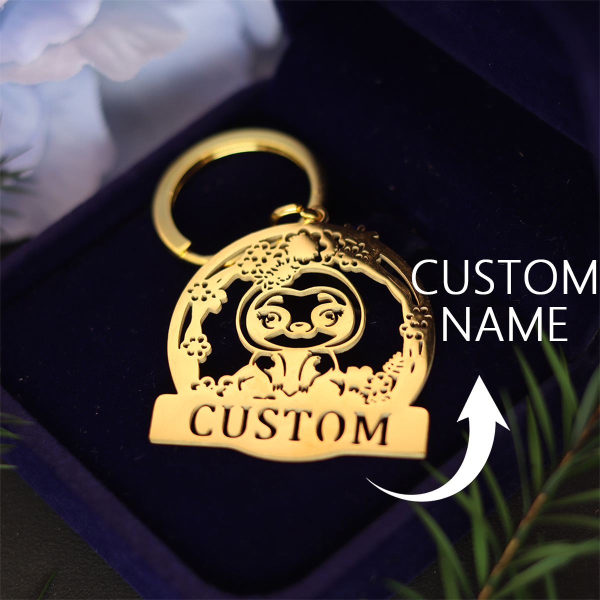 QIAMNI Cute Penguin Keychain L - Men'S Fashion Gold Chain 评论和价格