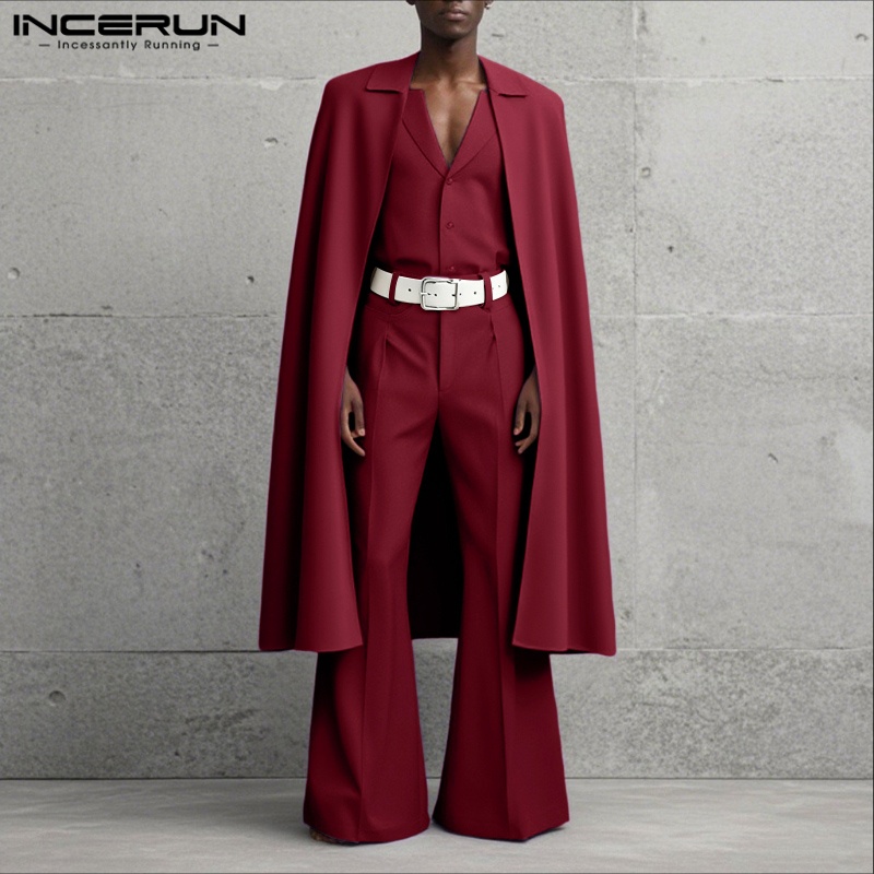 INCERUN Men Sets Solid Color L - Men'S Fashion Color 评论和价格