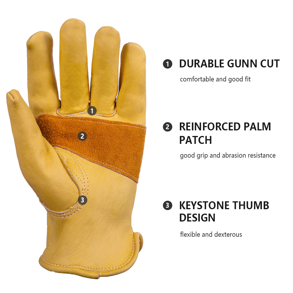 Leather Gloves Men Work Gloves - Men'S Fashion Gloves 评论和价格