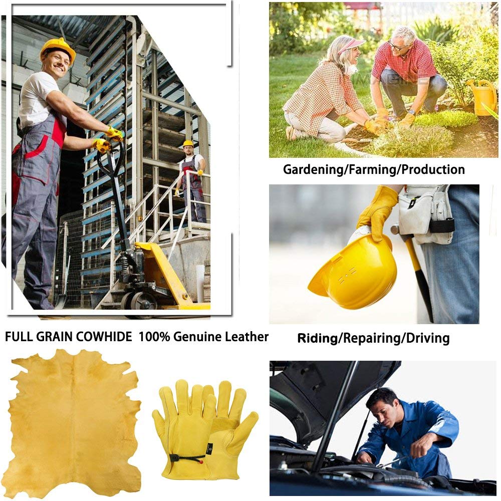 Leather Gloves Men Work Gloves - Men'S Fashion Gloves 评论和价格