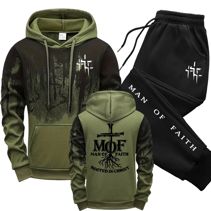Man of Faith Men's Tracksuit H - Jogger Sweatpants Men 评论和价格