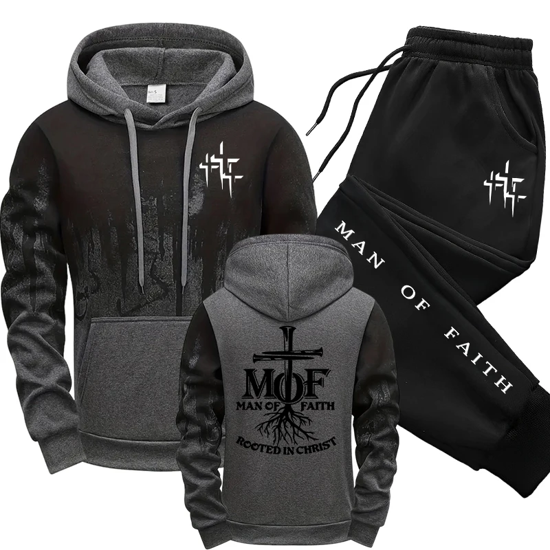 Man of Faith Men's Tracksuit H - Jogger Sweatpants Men 评论和价格