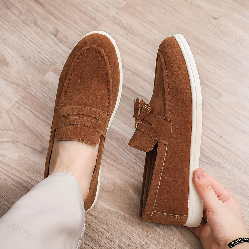Men Flat Loafers Frosted Suede - Mens Fashion Autumn 2025 评论和价格