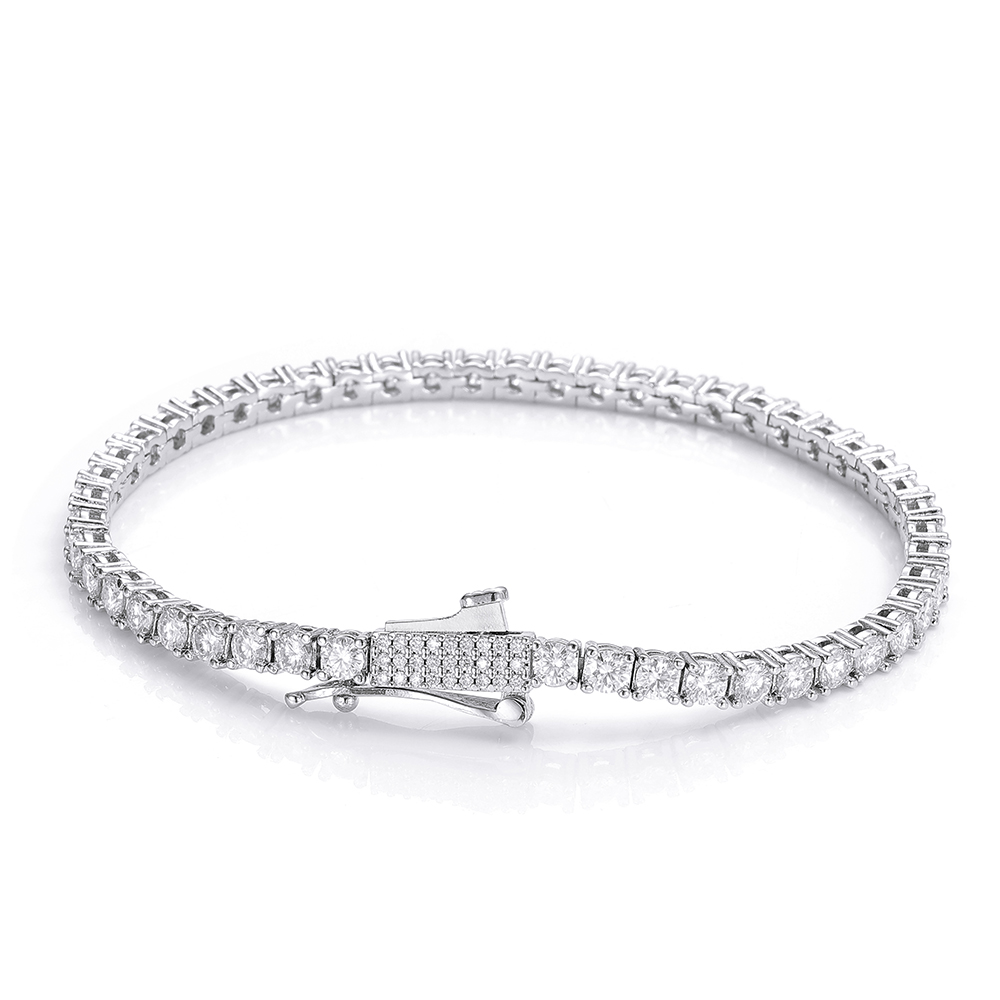 3mm 4mm Iced Out Tennis Bracel - Men'S Fashion Gold Chain 评论和价格