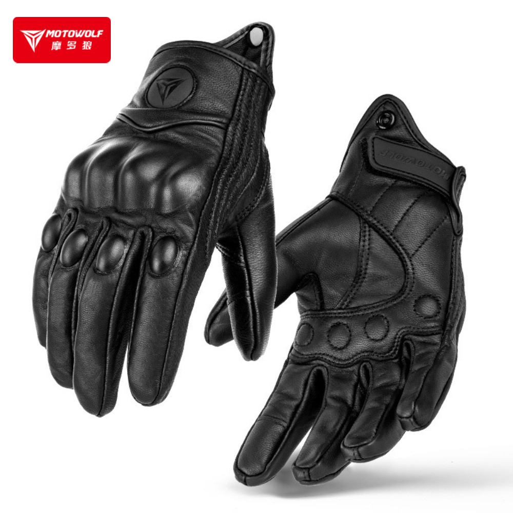 New Vintage Leather Motorcycle - Men'S Fashion Gloves 评论和价格