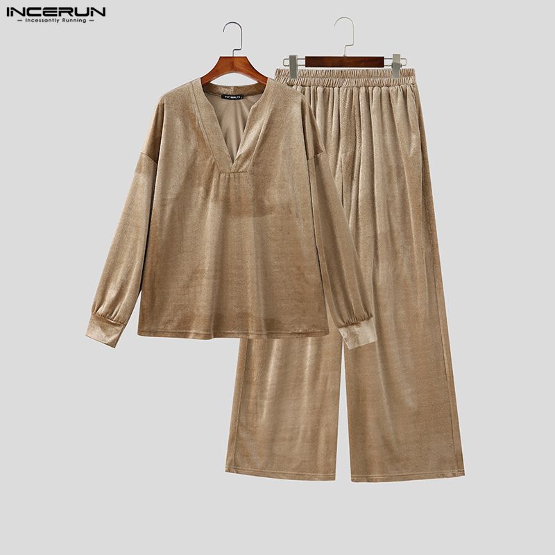 INCERUN Men's Sets Solid Color - Men'S Fashion Color 评论和价格