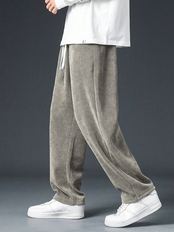 Straight Corduroy Classic Male - Men'S Fashion Khaki Pants 评论和价格