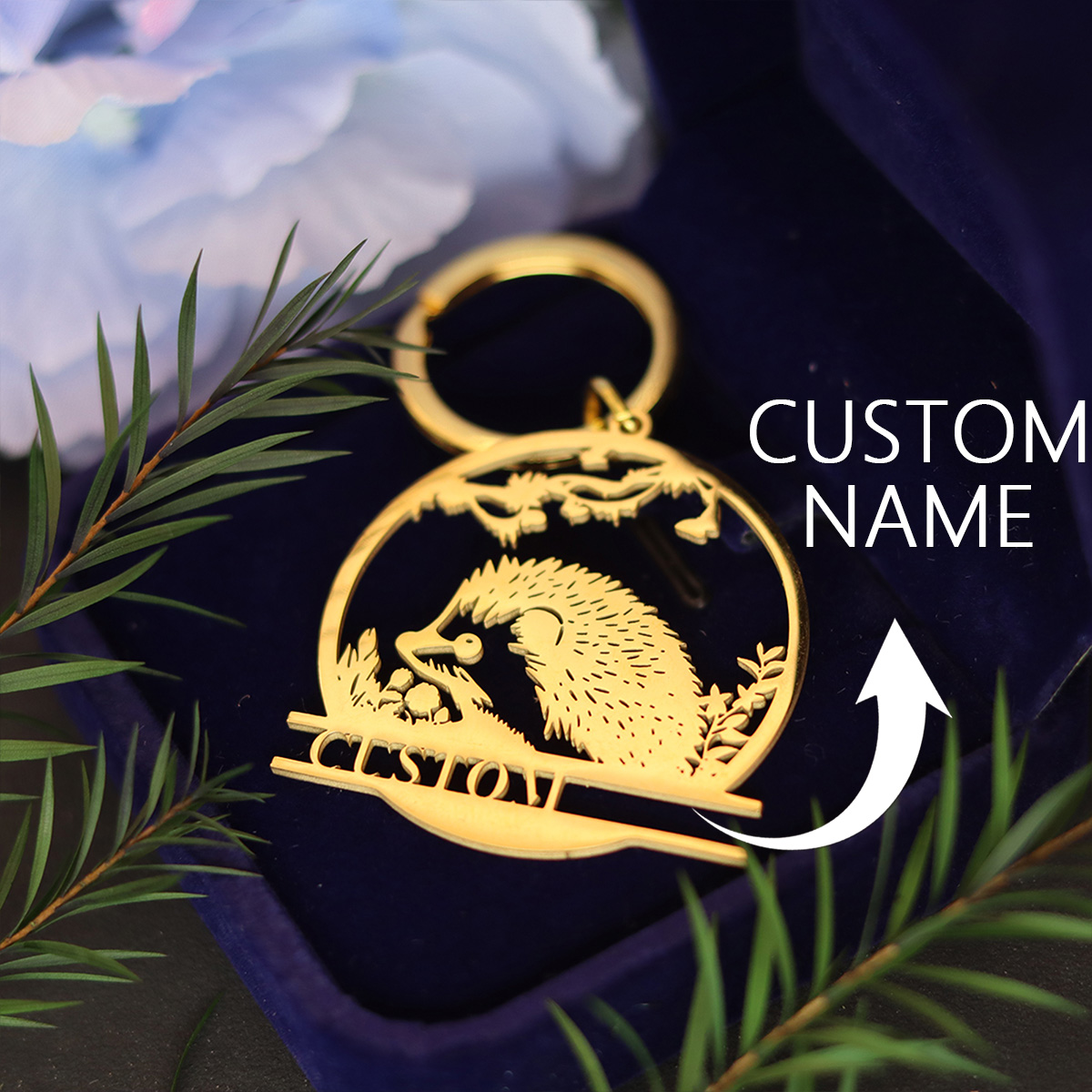 QIAMNI Custom Name Cute Hedgeh - Men'S Fashion Gold Chain 评论和价格