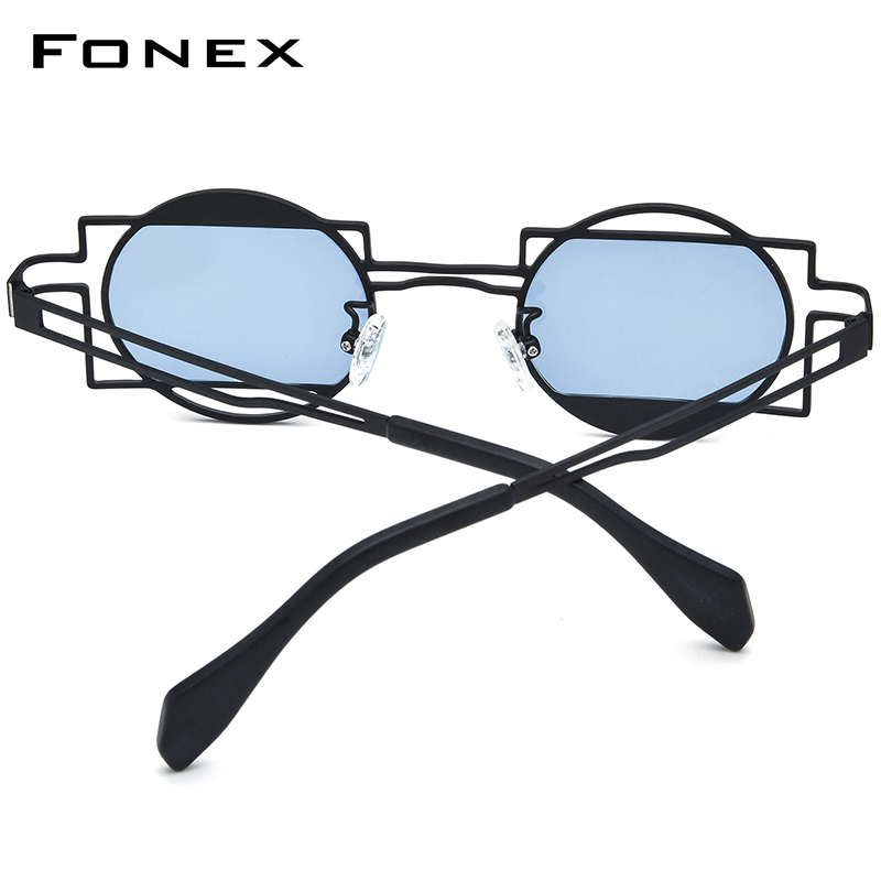 FONEX Pure Titanium Sunglasses - Men'S Fashion Round Glasses 评论和价格