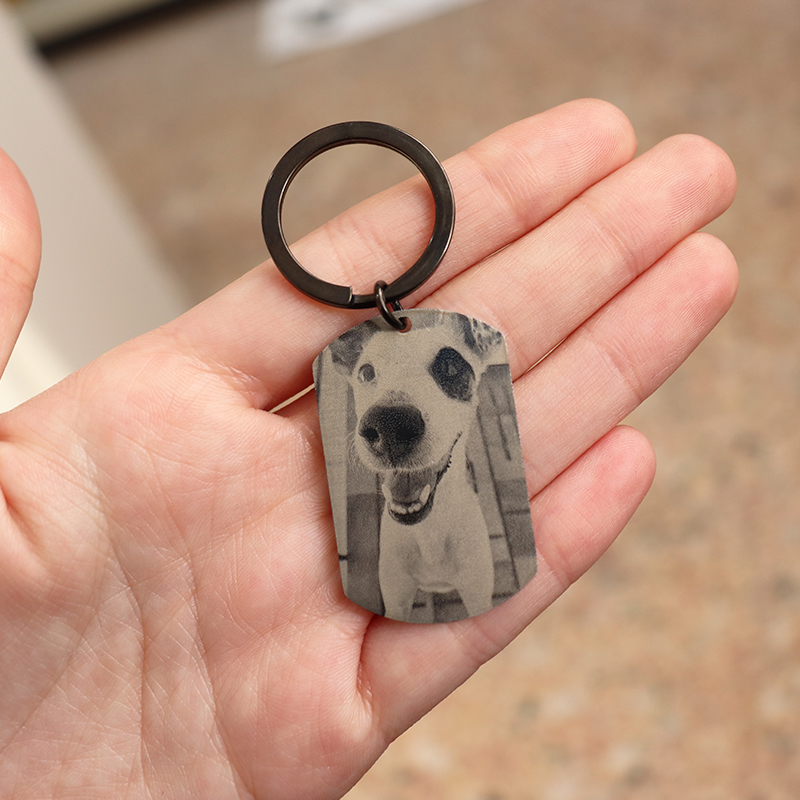 Custom Engrave Photo Keychain  - Men'S Fashion Gold Chain 评论和价格