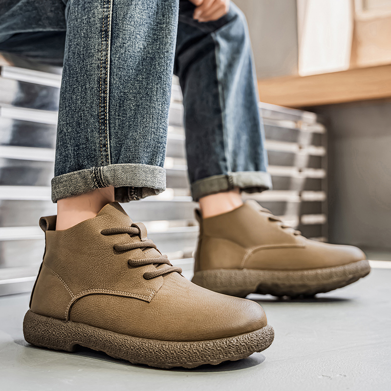 Men Ankle Boots Brown Short Bo - Men'S Fashion For 30 Year Olds 评论和价格