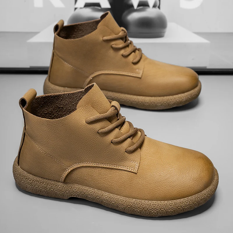 Men Ankle Boots Brown Short Bo - Men'S Fashion For 30 Year Olds 评论和价格