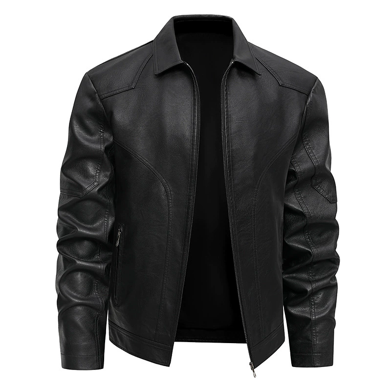 Men's Autumn Winter Coats Pu L - Mens Fashion Bomber Jacket 评论和价格