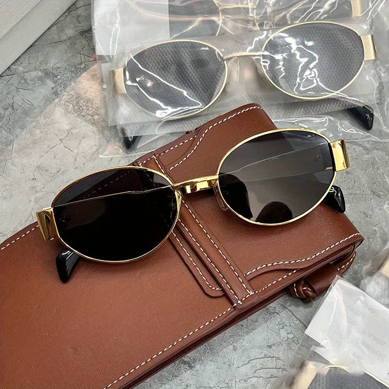 Trendy Oval Sunglasses for Wom - Men'S Fashion Round Glasses 评论和价格