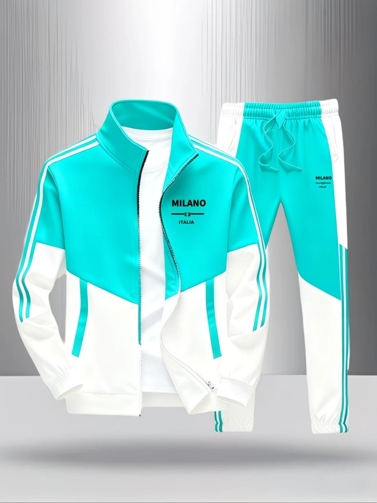 Men 2 Piece Tracksuit Fashion  - Jacket Mens Fashion 评论和价格