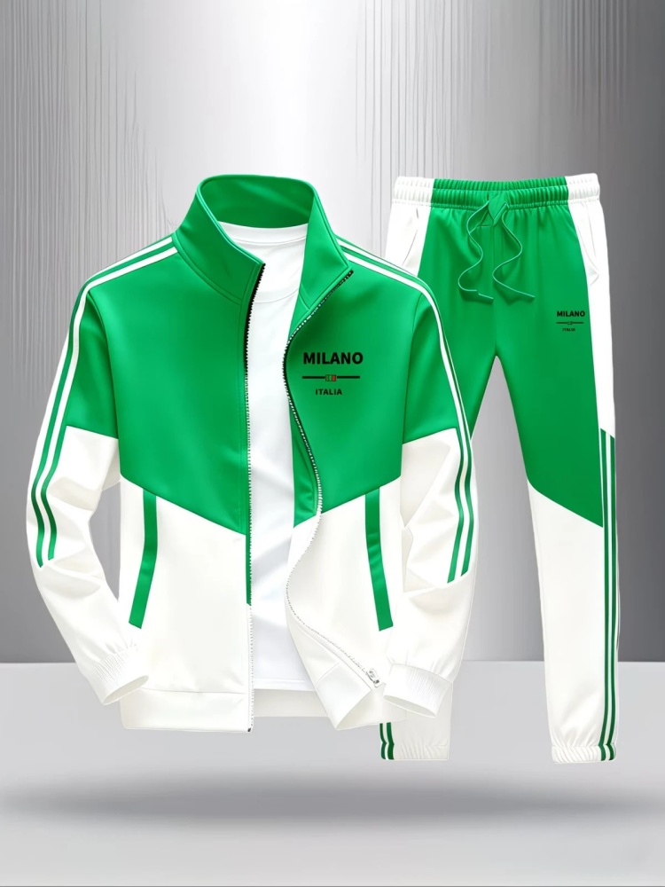 Men 2 Piece Tracksuit Fashion  - Jacket Mens Fashion 评论和价格