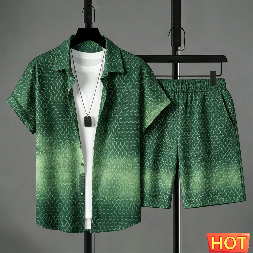Summer Outfits Man Shirt Set G - Men'S Fashion Color 评论和价格
