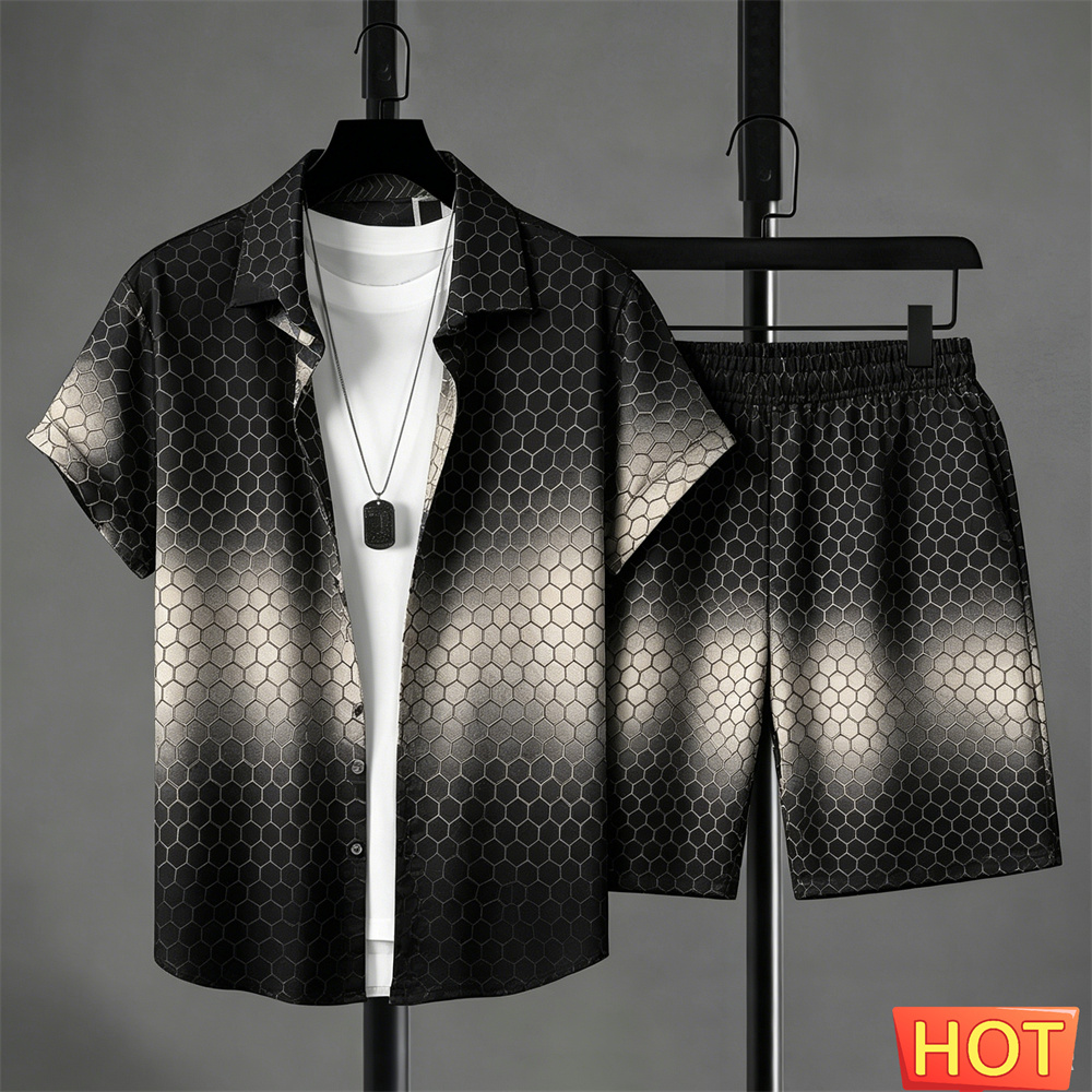 Summer Outfits Man Shirt Set G - Men'S Fashion Color 评论和价格