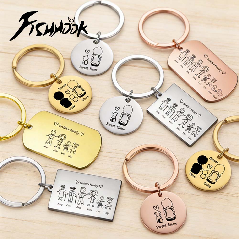Family Personalized Keychain C - Men'S Fashion Gold Chain 评论和价格