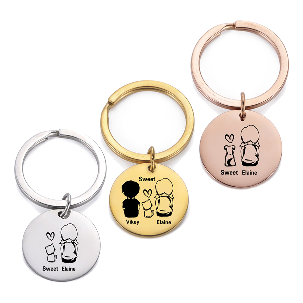 Family Personalized Keychain C - Men'S Fashion Gold Chain 评论和价格