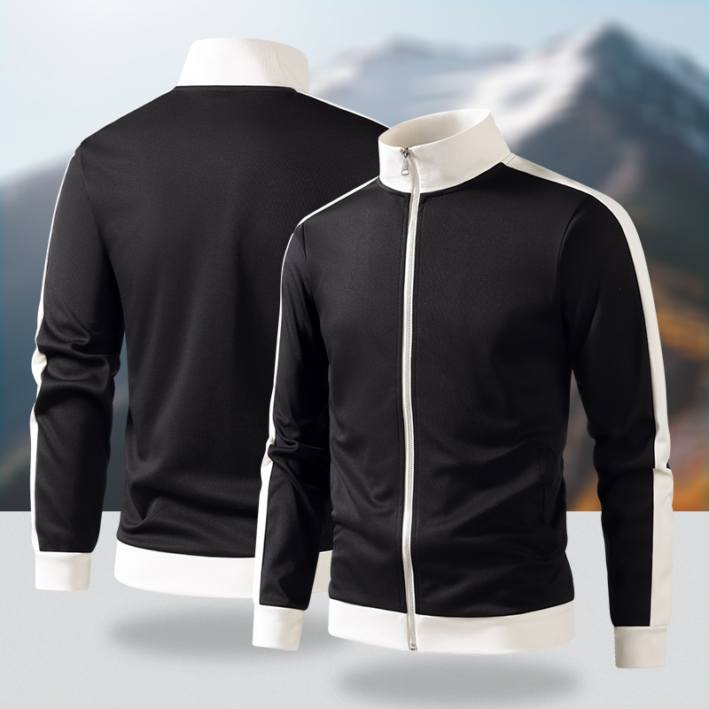 Autumn Men Color Block Stand C - Mens Fashion Baseball Jersey 评论和价格