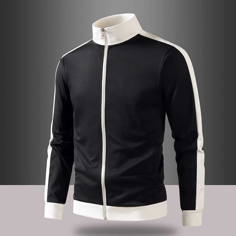 Autumn Men Color Block Stand C - Mens Fashion Baseball Jersey 评论和价格