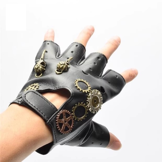 Steampunk PU Leather Fingerles - Men'S Fashion Gloves 评论和价格