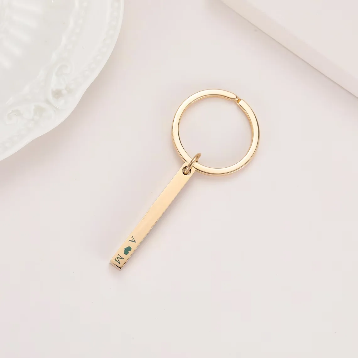Personalized Engraved Bar Keyc - Men'S Fashion Gold Chain 评论和价格