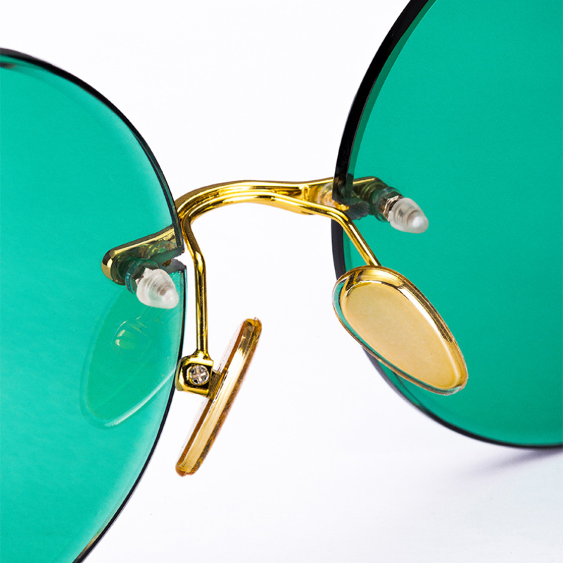 Fashion Classic Rimless Sungla - Men'S Fashion Round Glasses 评论和价格