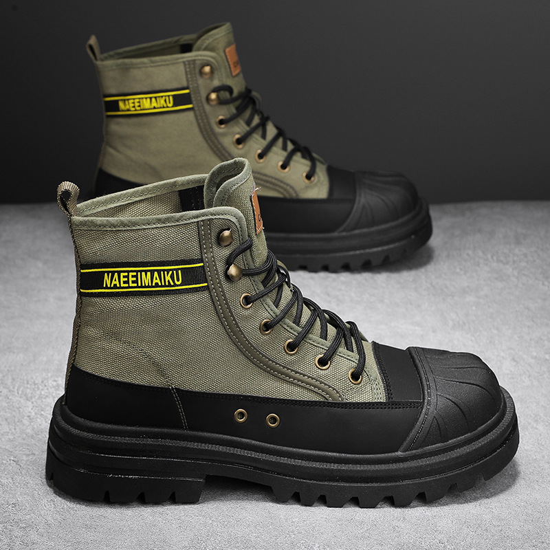 Mens Canvas Boots Fashion High - Men'S Fashion For 30 Year Olds 评论和价格