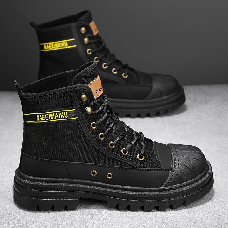 Mens Canvas Boots Fashion High - Men'S Fashion For 30 Year Olds 评论和价格