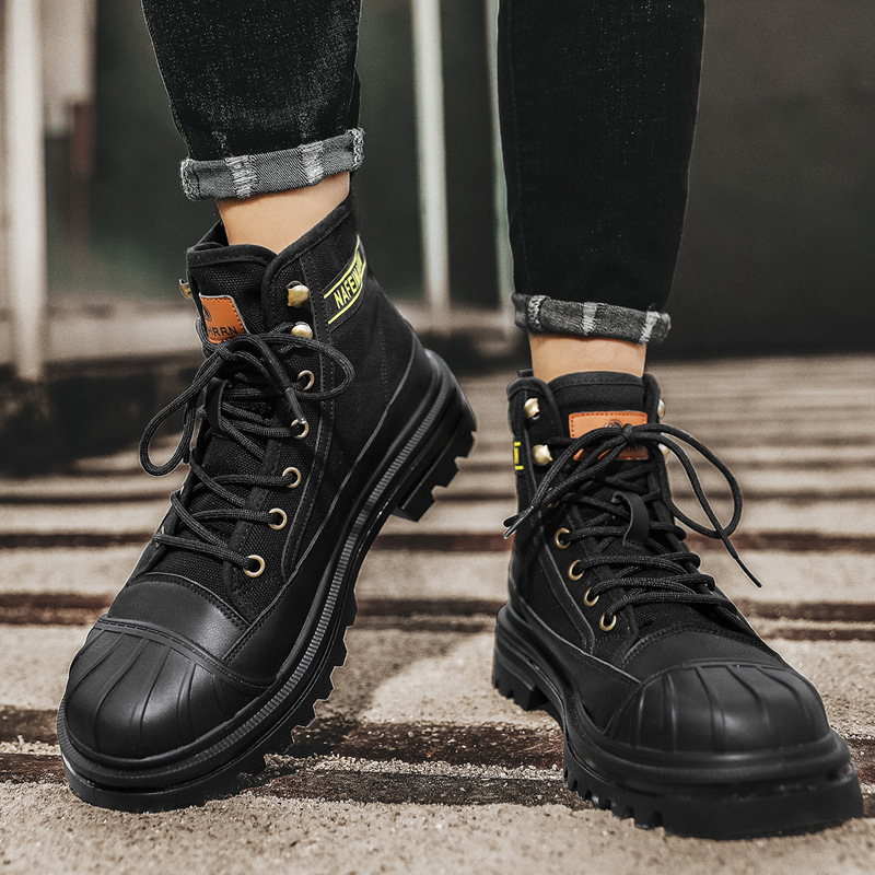 Mens Canvas Boots Fashion High - Men'S Fashion For 30 Year Olds 评论和价格