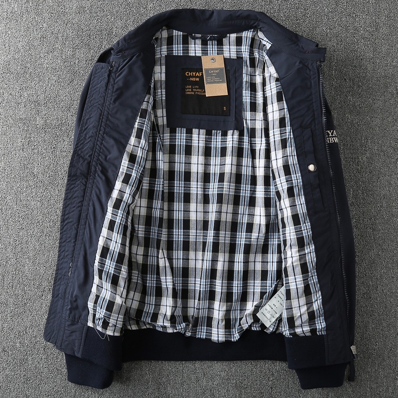 Spring Casual Solid Fashion Sl - Mens Fashion Bomber Jacket 评论和价格