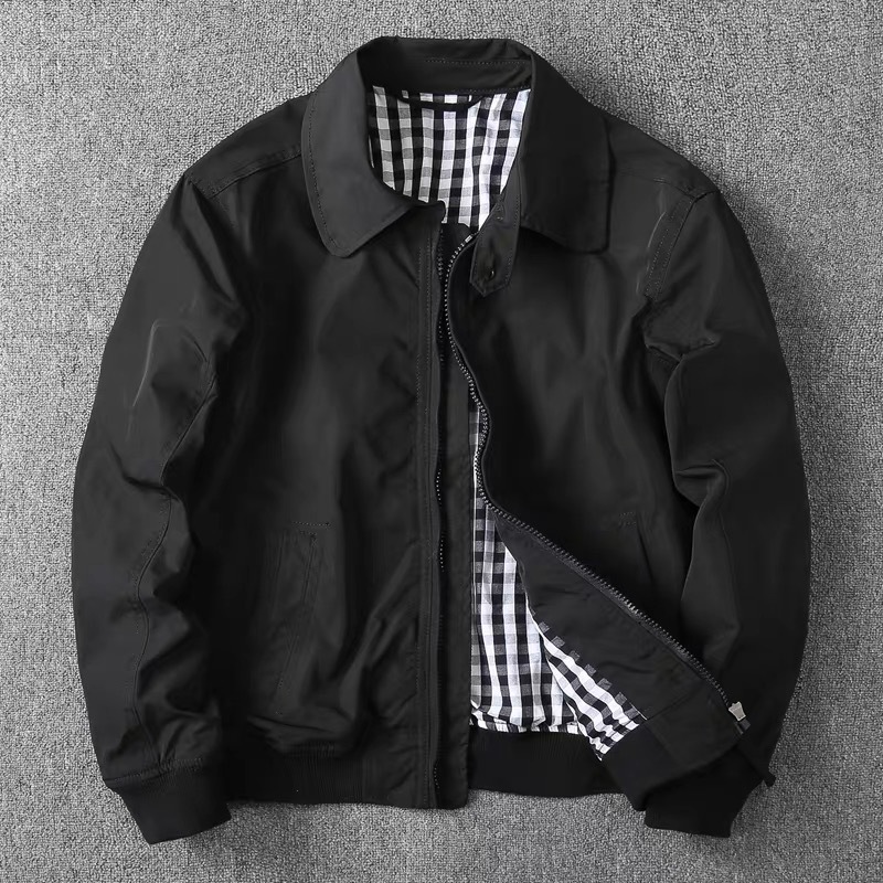 Spring Casual Solid Fashion Sl - Mens Fashion Bomber Jacket 评论和价格