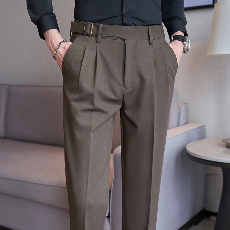 Navy Men's Suit Pants, White B - Men'S Fashion Khaki Pants 评论和价格