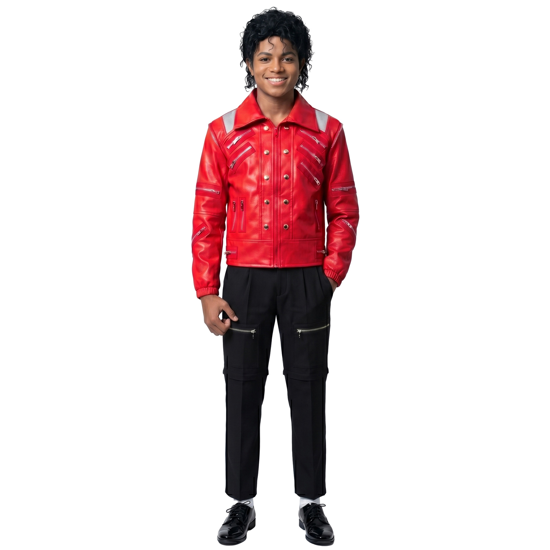 80s Retro Pop Star Costume Mic - Jacket Mens Fashion 评论和价格